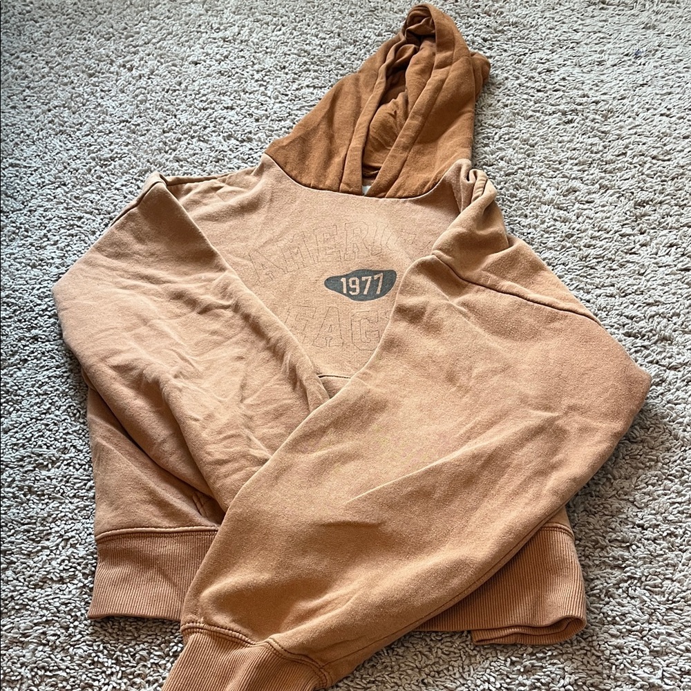 American Eagle Outfitters Brown Hoodie Sweater